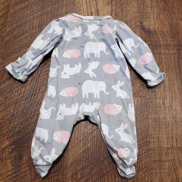 Carters 3 Just One You Baby Girl Footed Pajamas Sleep PJs Pink Koala Hedgehog NB - Picture 8 of 13